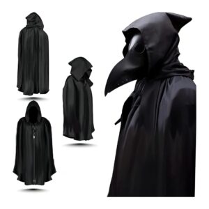 Disfraz Doctor Plaga Negro 130 cm | Máscara y Capa Halloween